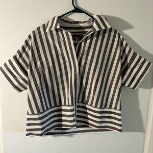 Banana Republic laurel french cuff button up top